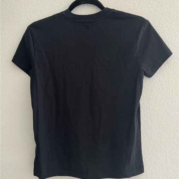 Ami De Coeur black T-shirt with red embroidered logo. Size XXS - Picture 7 of 12
